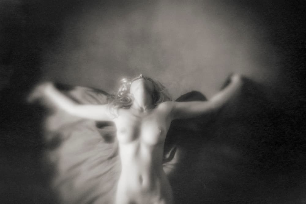 Ethereal Outstretched Nude by Mel Brackstone — canvas wall art