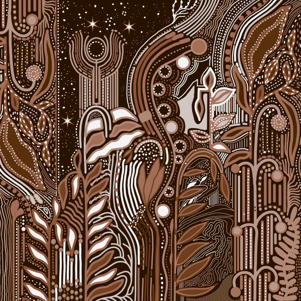 Organic Starry Botanicals by Josie George — canvas wall art