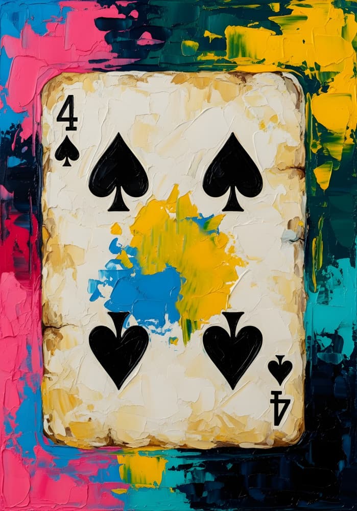 Vibrant Spades Card by HUGO — canvas wall art