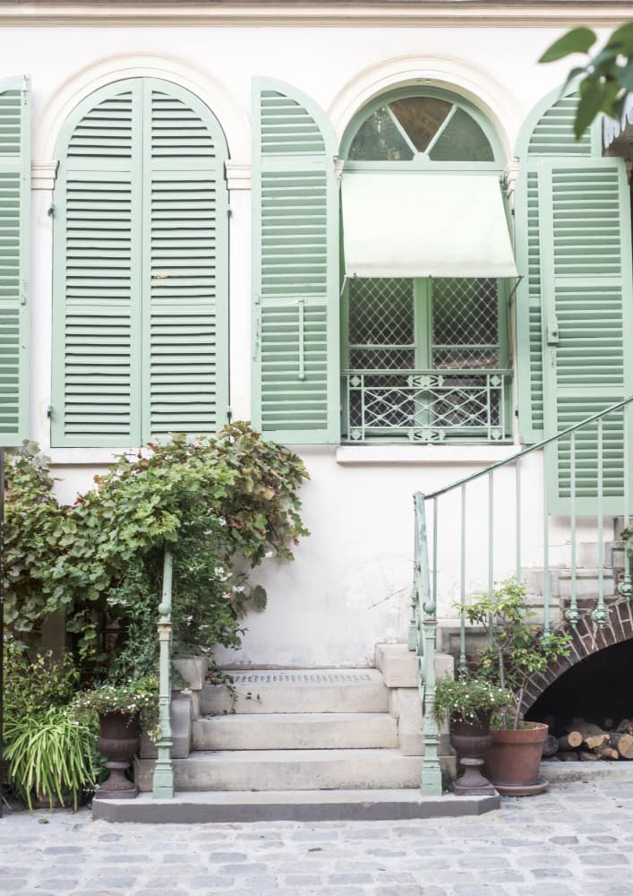 Provence Green Shutters by Talitha McQueen — canvas wall art
