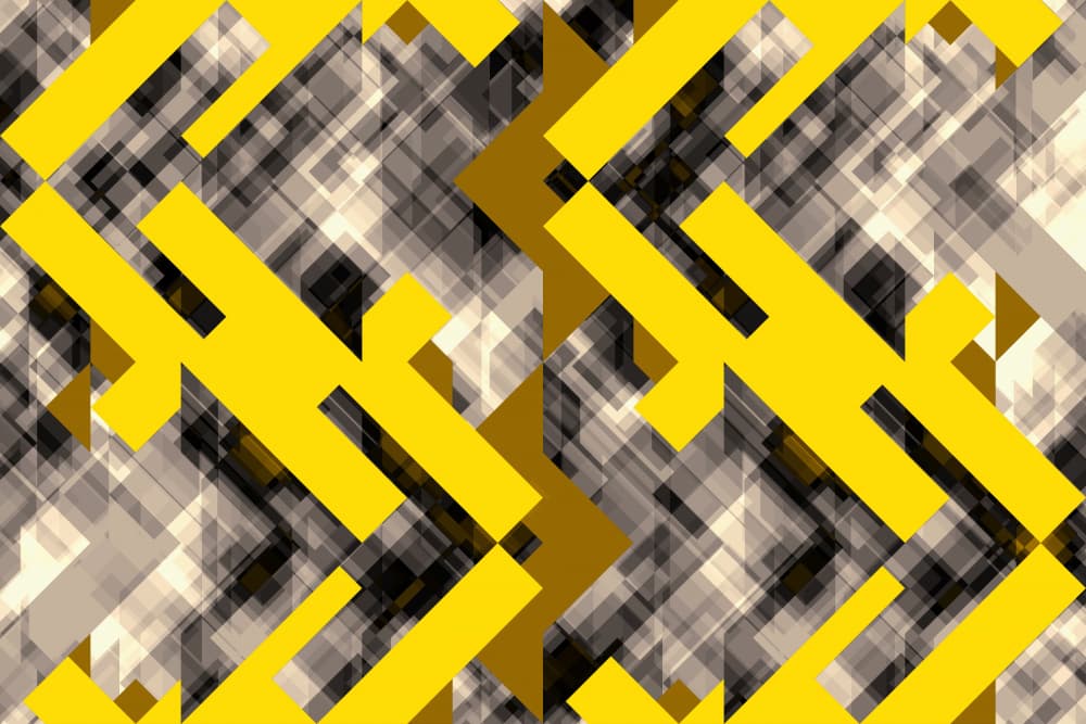 Bold Yellow Geometrics by Petr Strnad — canvas wall art