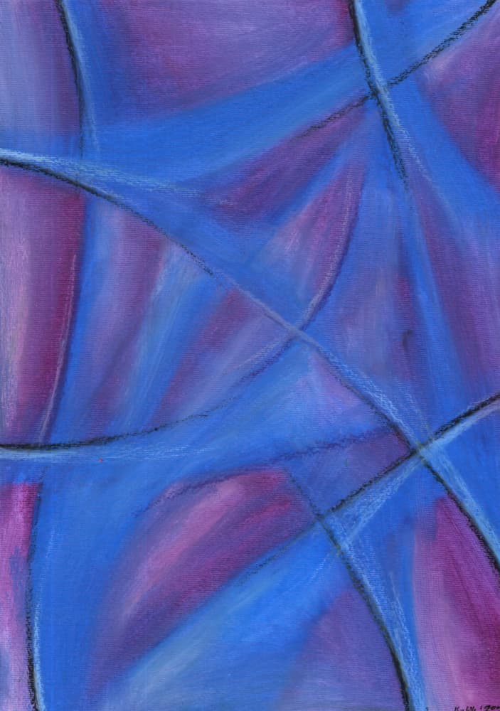 Blue Purple Curves by Kulik — canvas wall art