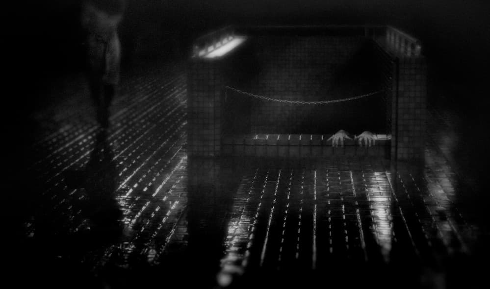 Shadowed Prison Hands by Teruhiko Tsuchida — canvas wall art