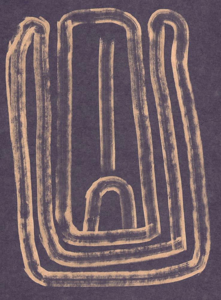 Abstract Primitive Lines by Santhosh ch — canvas wall art