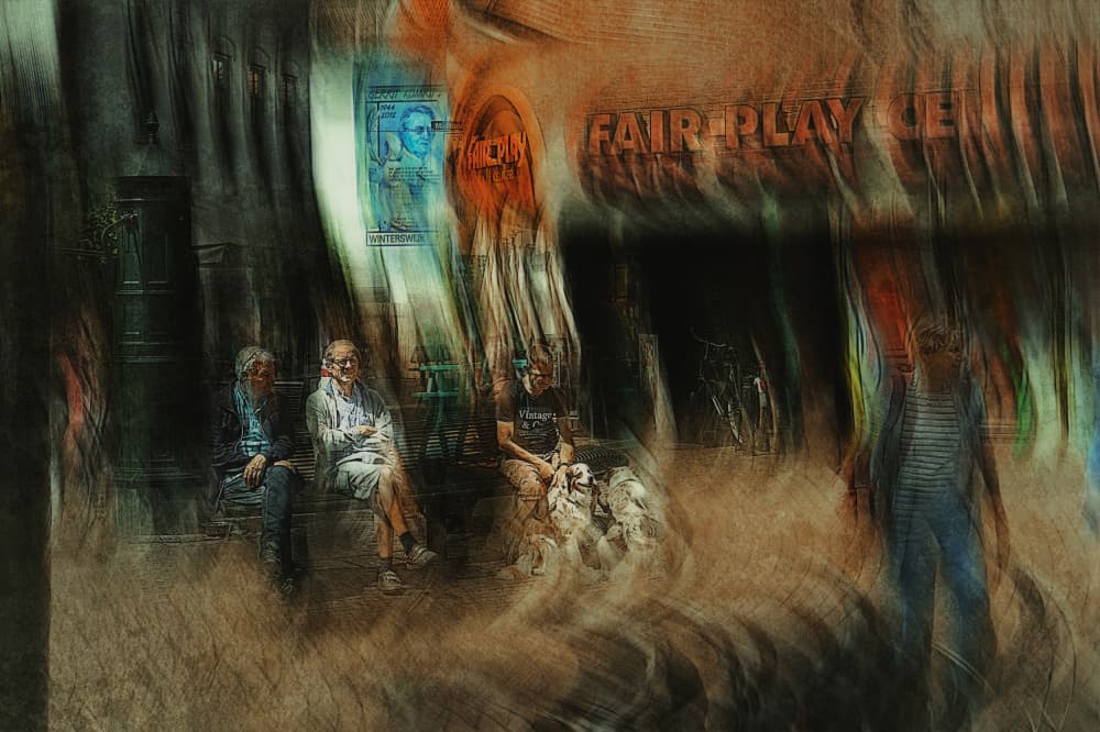 Abstract Urban Motion by Jan van der Linden — canvas wall art