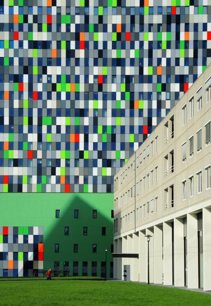 Colorful Geometric Architecture by Huib Limberg — canvas wall art