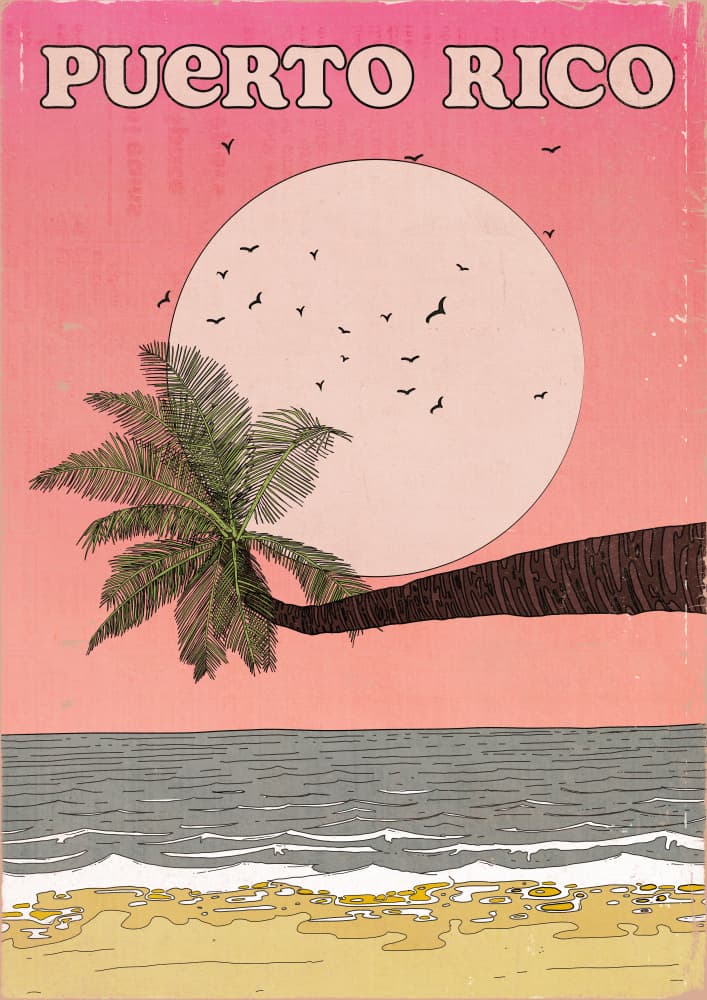 Pink Puerto Rico Sunset by Nicholas — canvas wall art