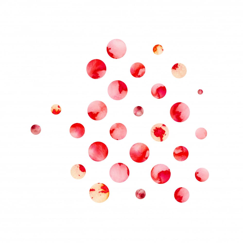 Abstract Watercolor Dots by Fabiana Silveira — canvas wall art