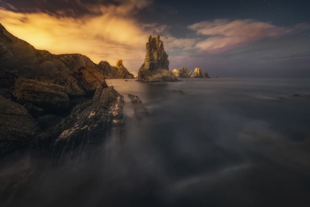 Golden Twilight Seascape by David Martin Castan — canvas wall art