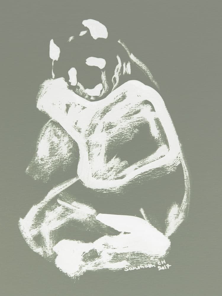 Abstract Nude Study by Santhosh ch — canvas wall art