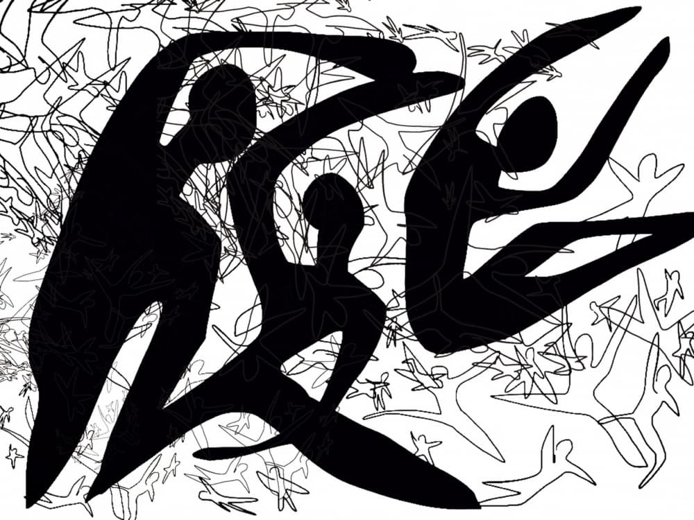 Dynamic Dance Silhouettes by Jocelyn Wortley — canvas wall art