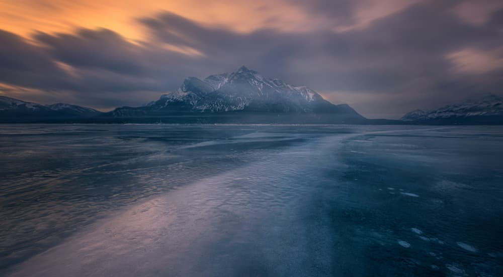 Frozen Mountain Dawn by Ruiqing P. — canvas wall art