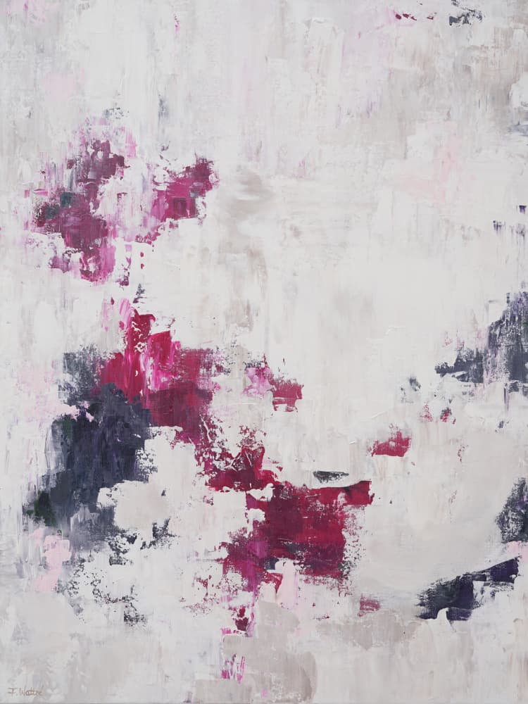 Vibrant Pink Abstract by Françoise Wattré — canvas wall art