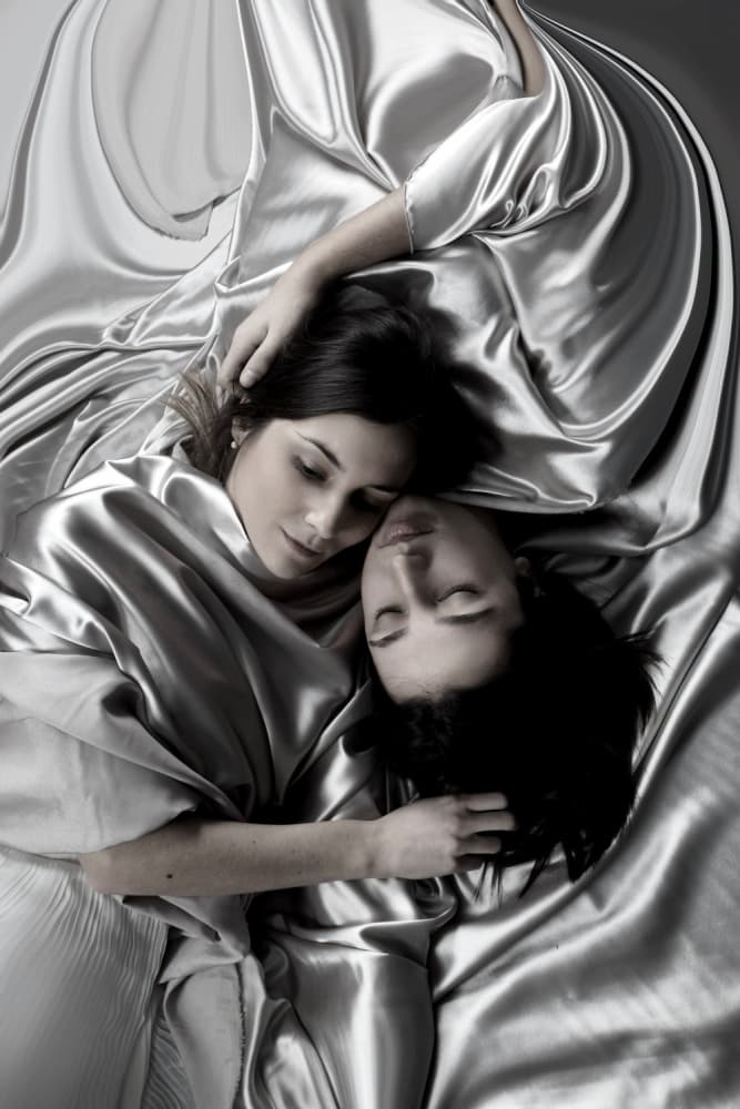 Silver Embrace by Olga Mest — canvas wall art