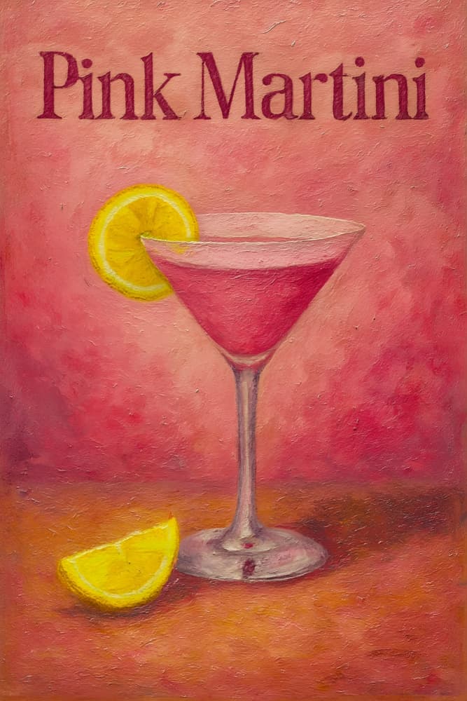 Vibrant Pink Martini by HUGO — canvas wall art