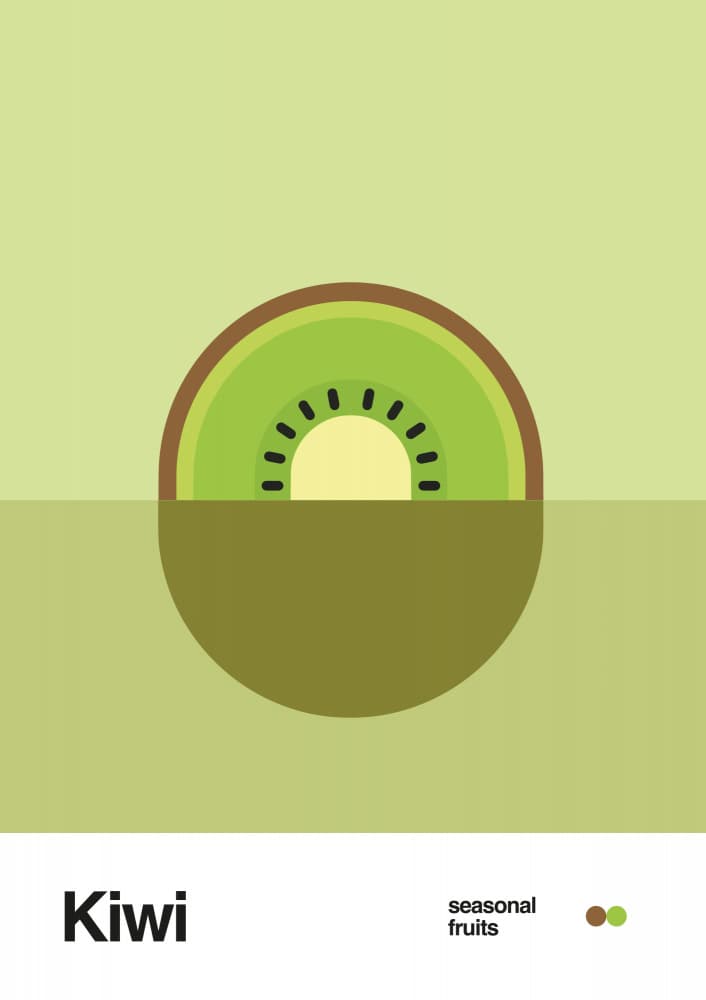 Fresh Kiwi Slice by David Vineïs — canvas wall art