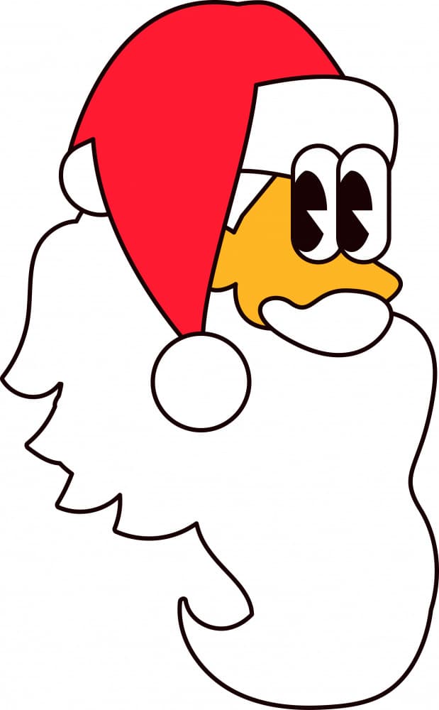 Whimsical Santa Head by Marika Barsrsind β canvas wall art