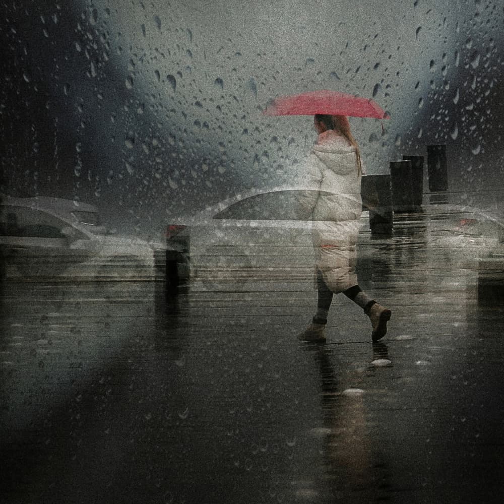 Rainy City Reflection by Damijan Sedevcic — canvas wall art