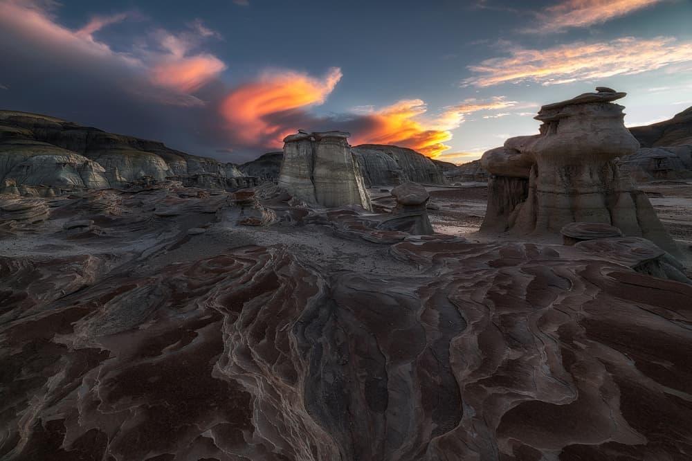 Otherworldly Badlands Sunset by Aidong Ning — canvas wall art