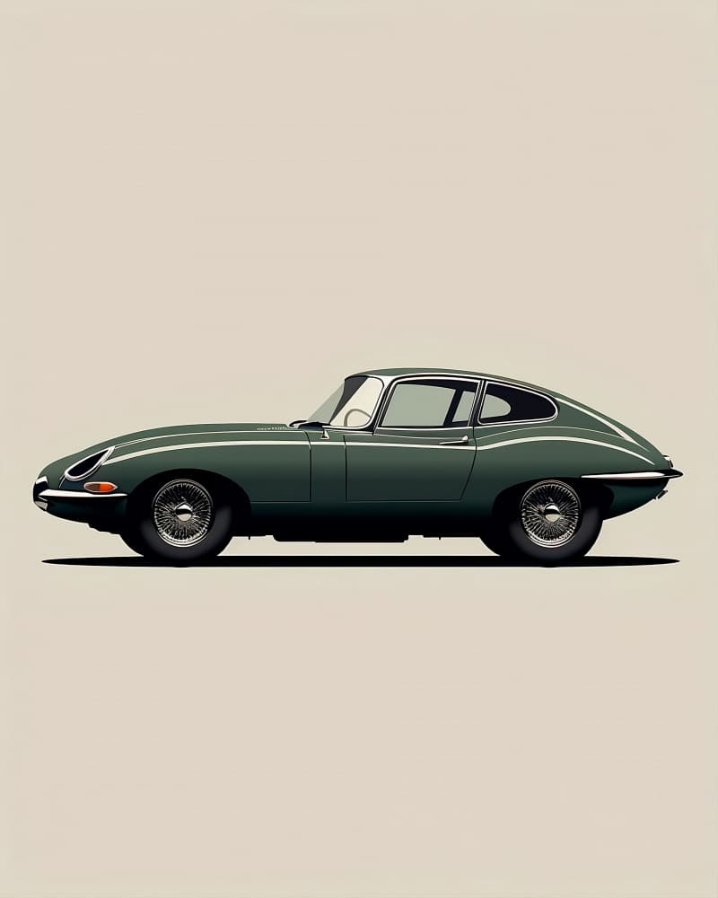 Classic Green Coupe by Emiliano Deificus — canvas wall art