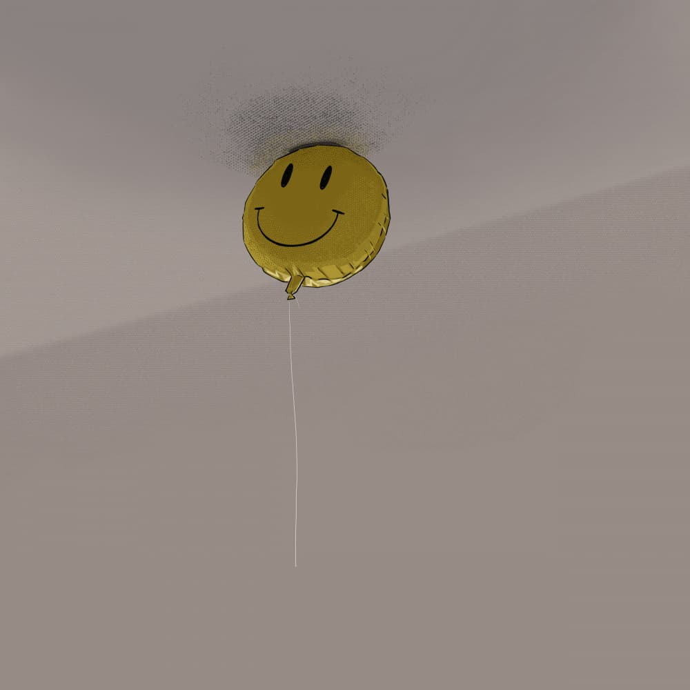 Yellow Smiley Balloon by Jason Ratliff — canvas wall art