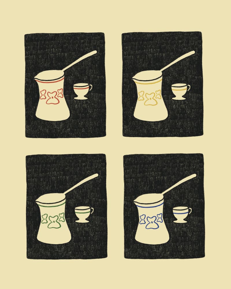 Turkish Coffee Pots by Marina Alaburic — canvas wall art
