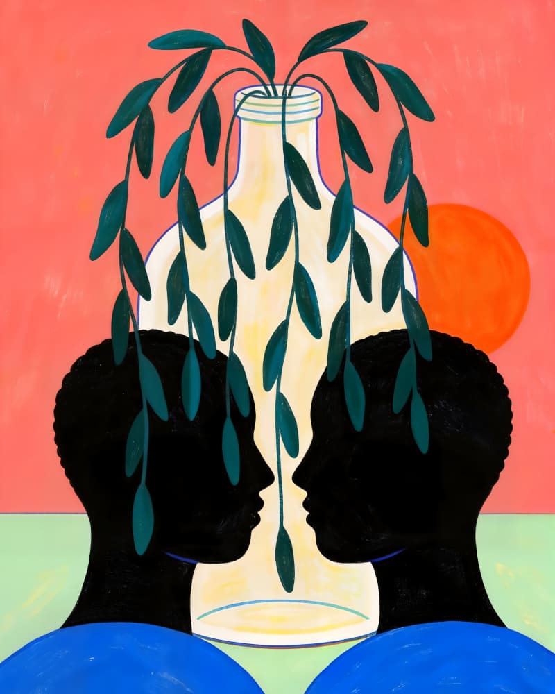 Vibrant Connection by Uma Gokhale — canvas wall art