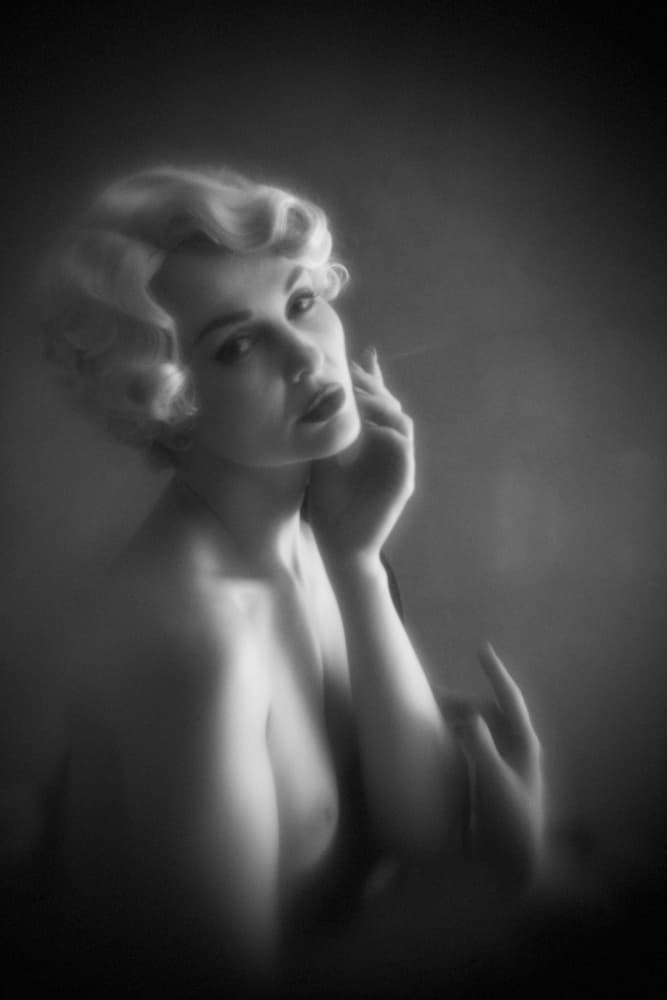 Vintage Blonde Glamour by Mel Brackstone — canvas wall art
