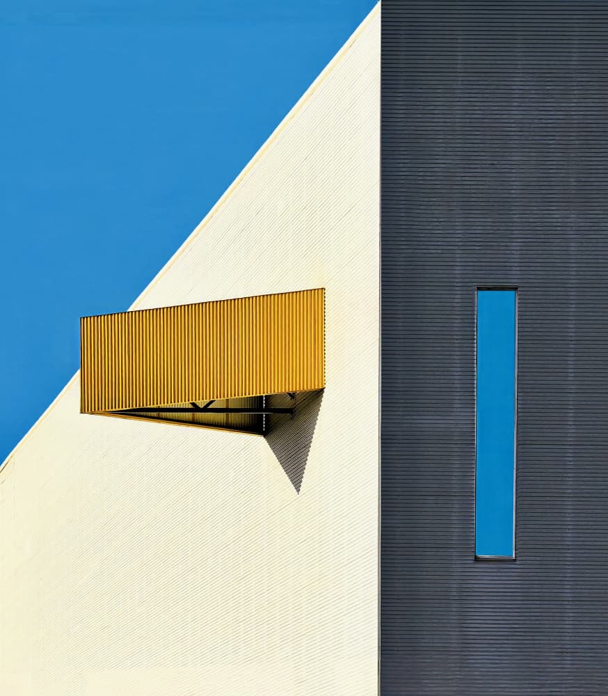 Geometric Architectural Contrast by Arnon Orbach — canvas wall art