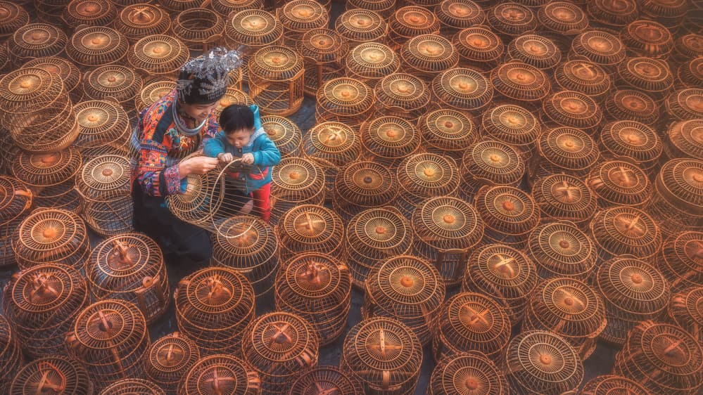 Generations of Weaving by TIANQI — canvas wall art