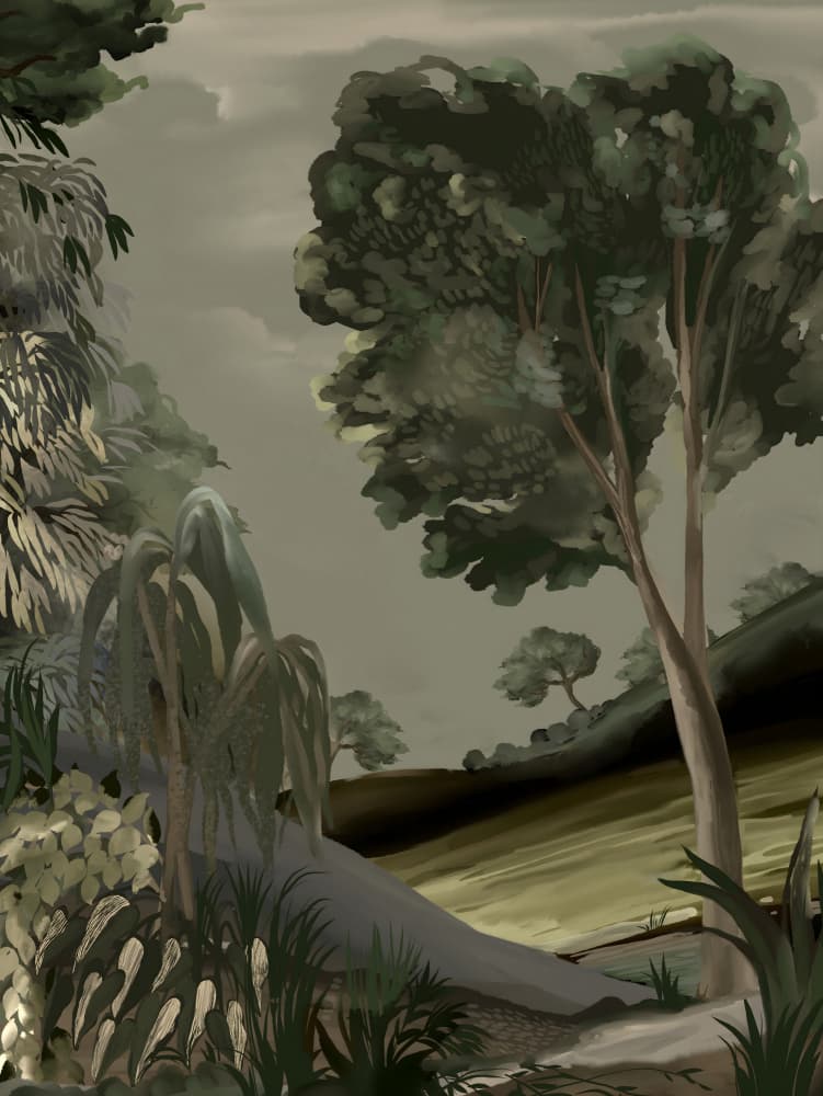 Muted Forest Path by Josie George — canvas wall art