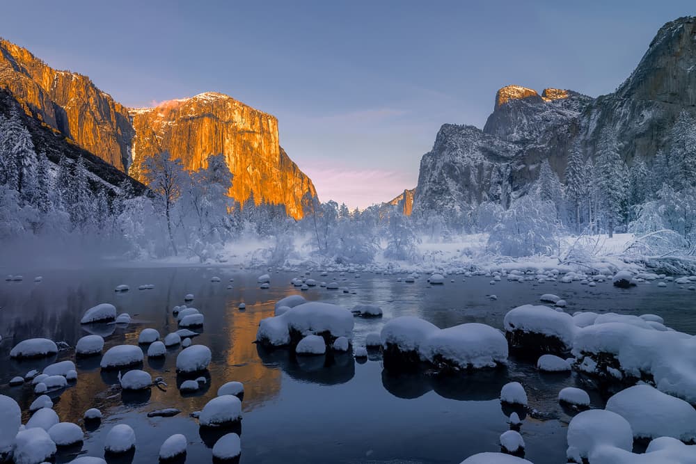 Yosemite Winter Morning by DonnaHom APA — canvas wall art