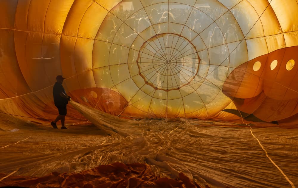 Inside Hot Air Balloon Glow by DonnaHom APA — canvas wall art