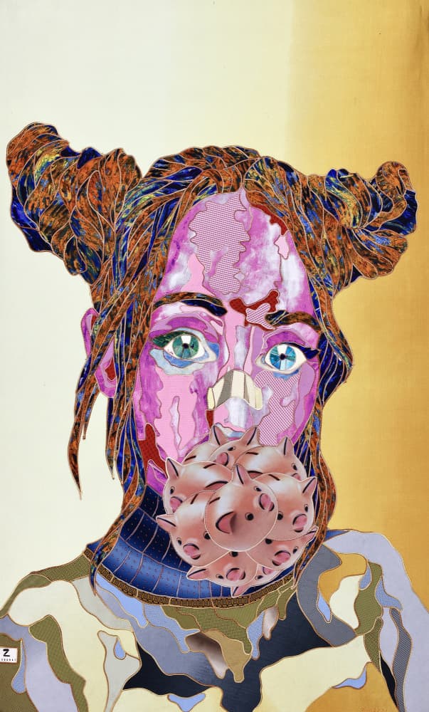 Quirky Pig Mouth Girl by Kostyantin Malginov — canvas wall art