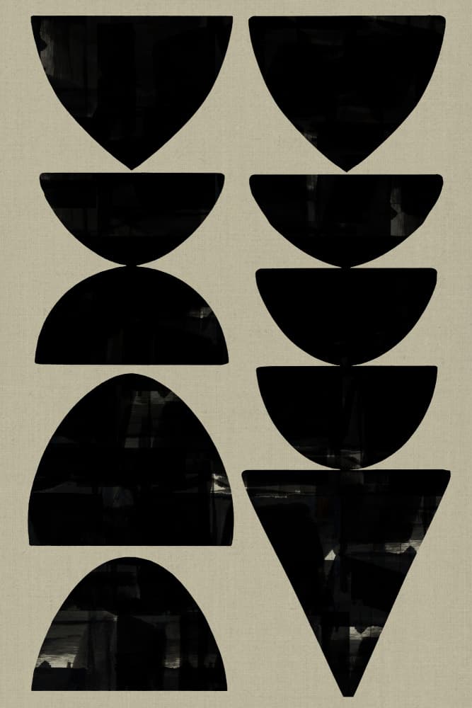 Organic Geometric Shapes by cartissi — canvas wall art
