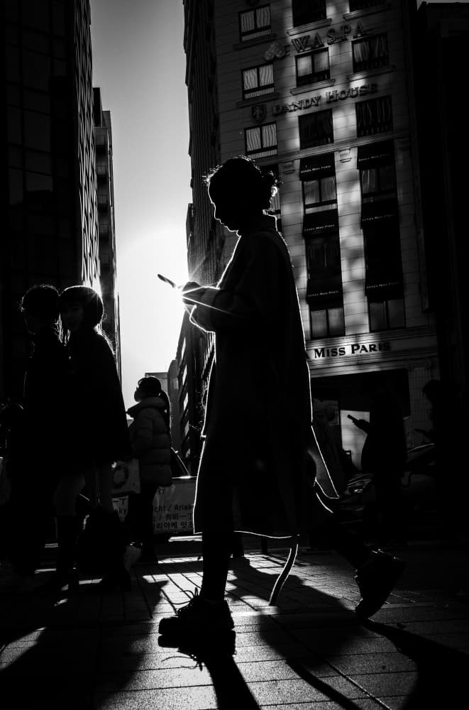 Sunlit Urban Silhouettes by Kenichiro Tsukada — canvas wall art