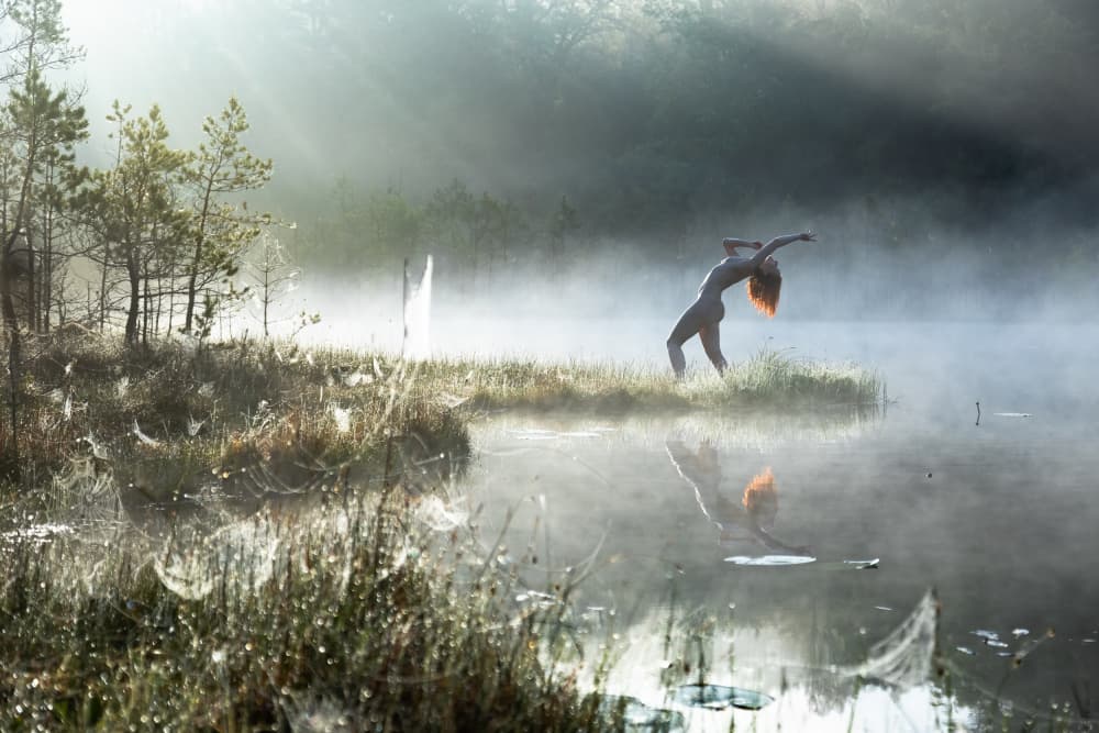 Dancing in Morning Mist by Leszek Paradowski — canvas wall art