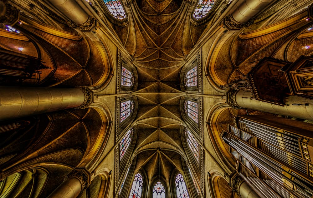 Gothic Cathedral Vaults by Jackson Carvalho — canvas wall art