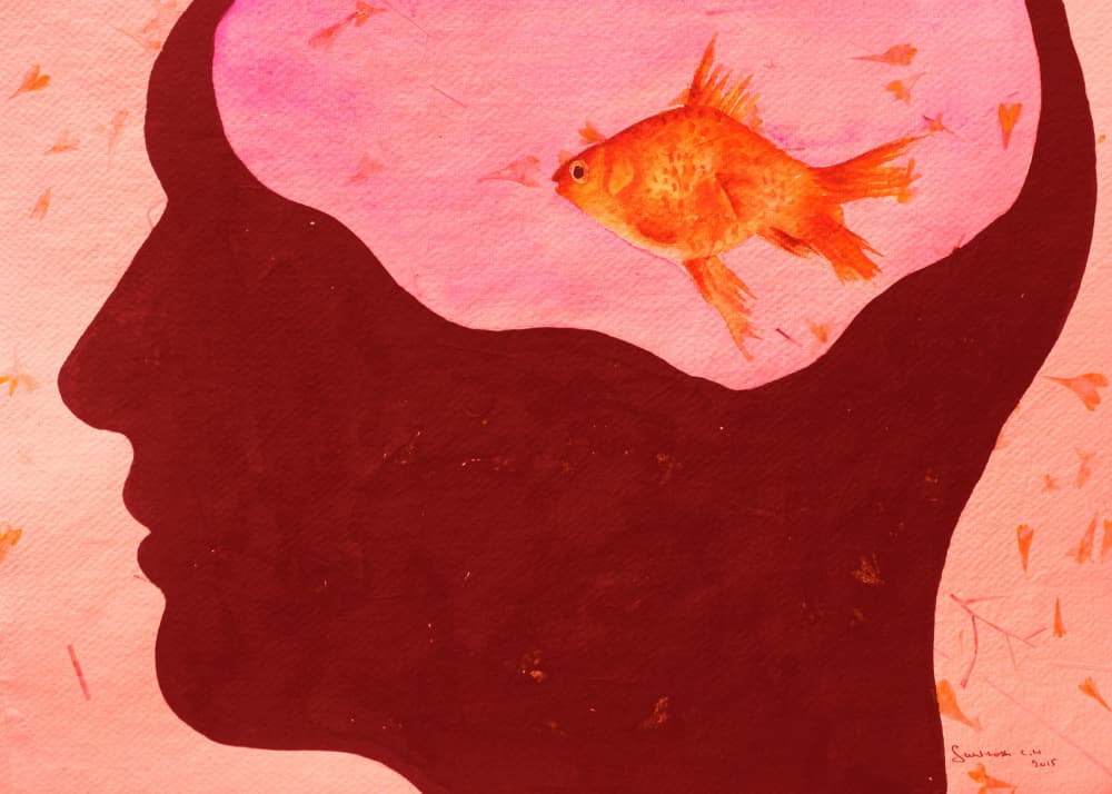 Goldfish In Mind by Santhosh ch — canvas wall art