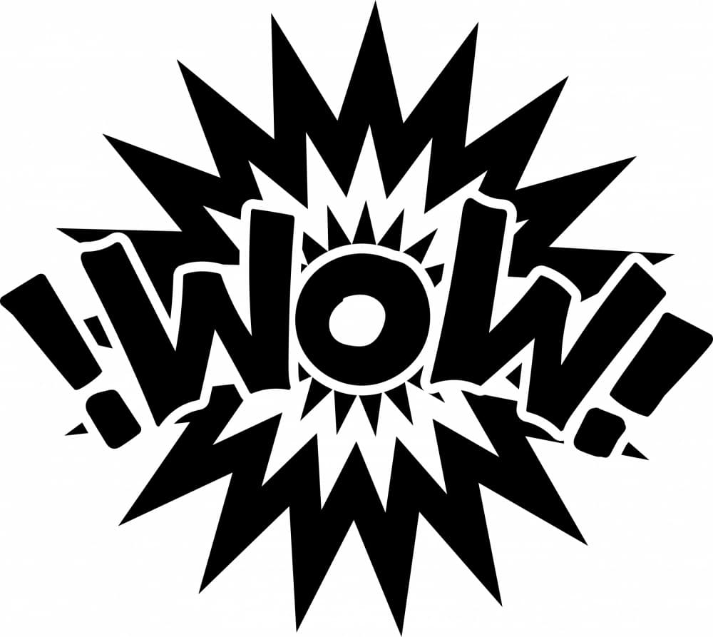 Wow Explosion Graphic by Marika Barsrsind β canvas wall art