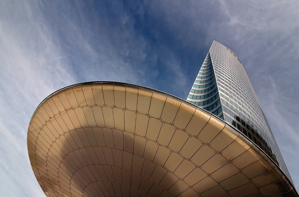 Sleek Golden Architecture by Izidor Gasperlin — canvas wall art