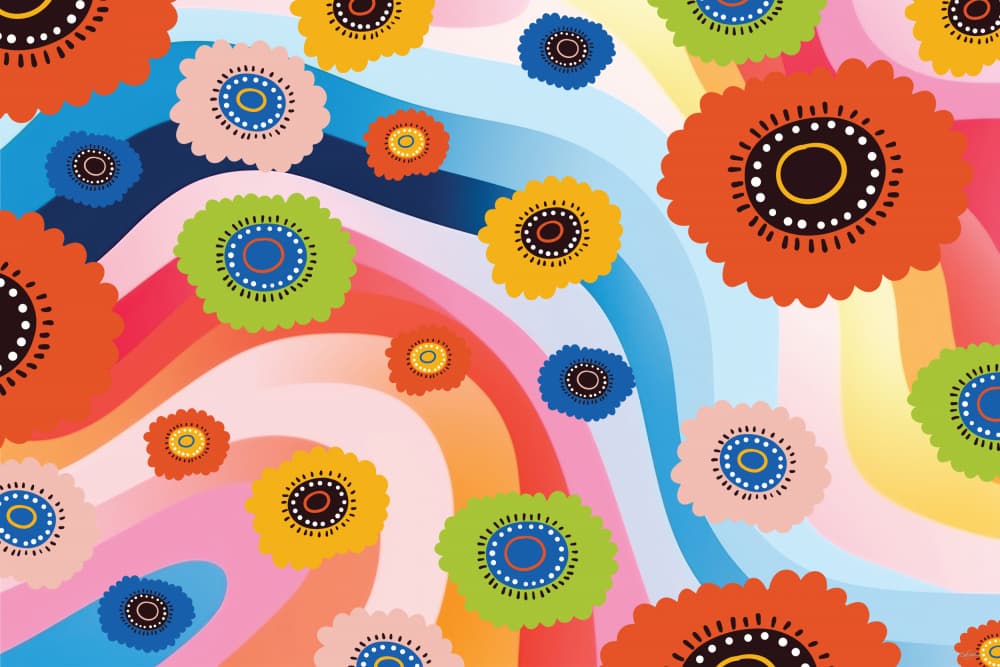 Vibrant Floral Swirls by Sue Skellern — canvas wall art