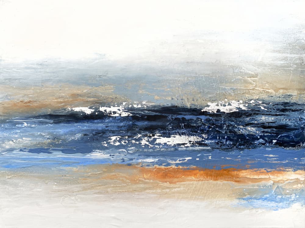 Abstract Ocean Waves by Alyson Storms — canvas wall art