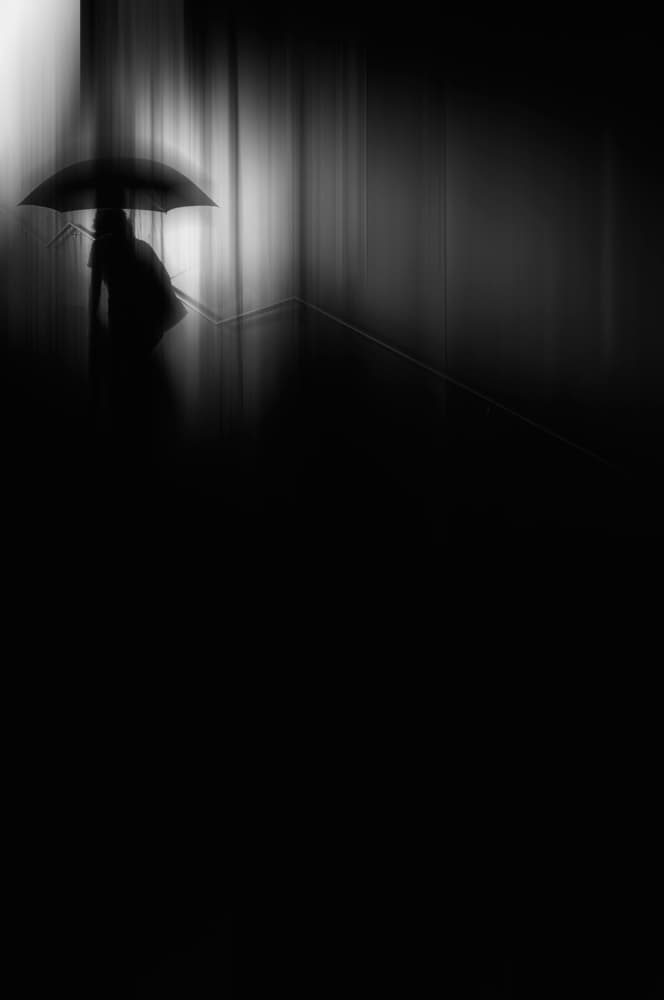 Rainy City Silhouette by Antonio Grambone — canvas wall art