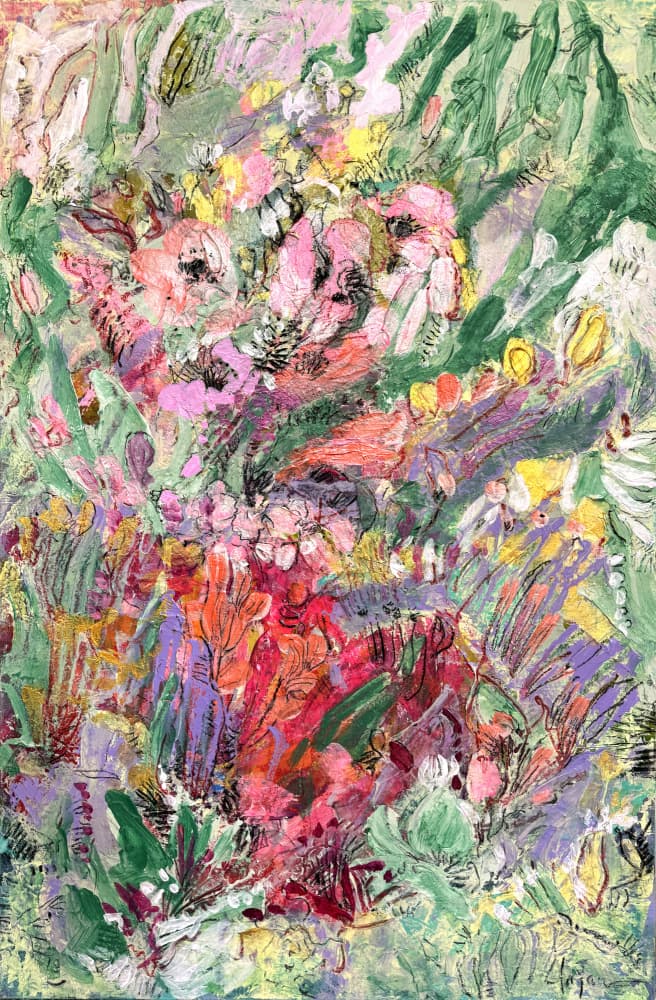 Vibrant Garden Blooms by Dorothy Fagan — canvas wall art