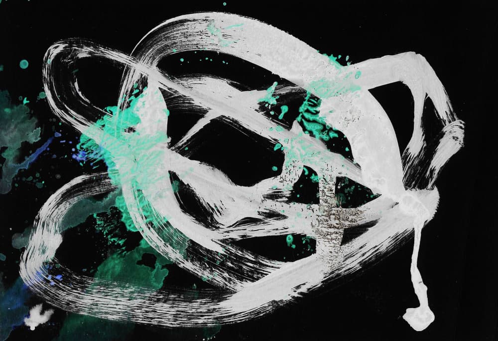 Dynamic White Brushstrokes by Santhosh ch — canvas wall art