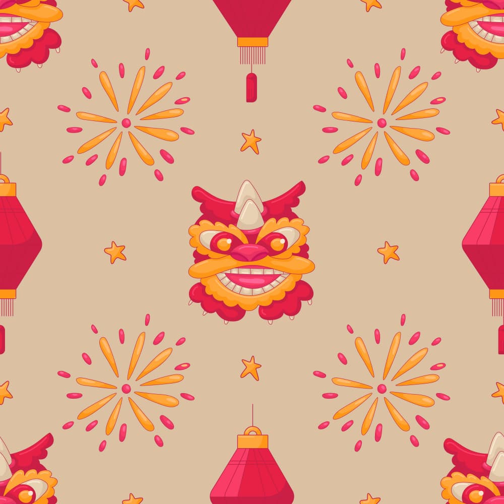 Festive Lunar Celebration by Marika Barsrsind β canvas wall art