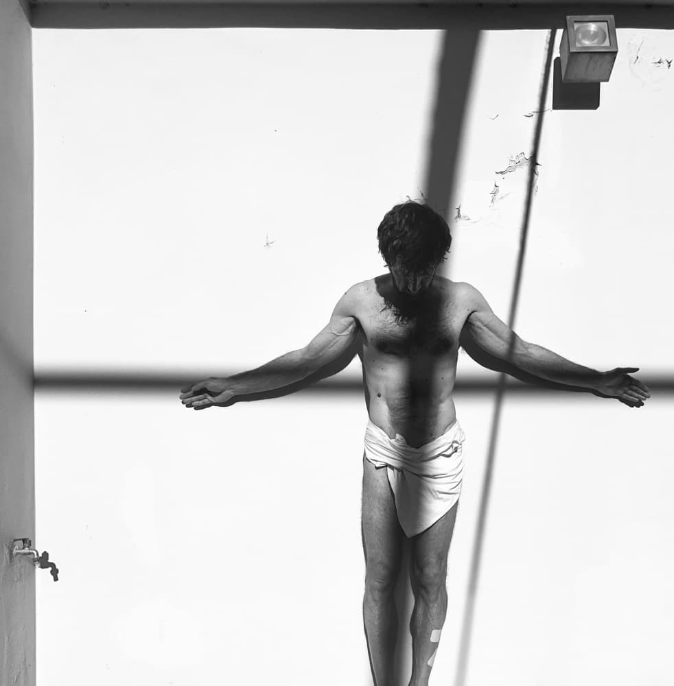 Man in Cross Shadow by Davide Barzaghi — canvas wall art