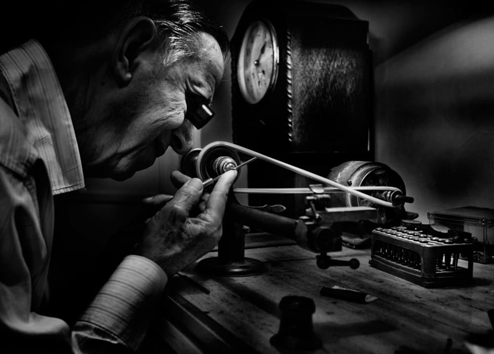 Master Watchmaker by Antonio Grambone — canvas wall art