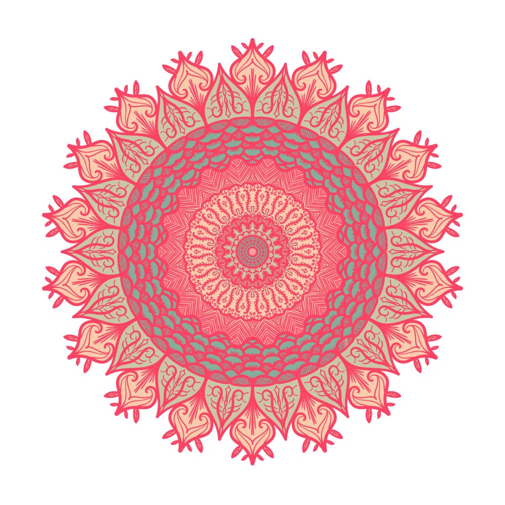 Pink Floral Mandala by Marika Barsrsind β canvas wall art